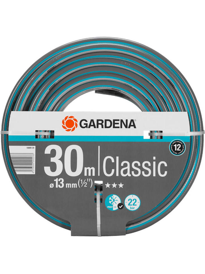 Gardena Wąż "Classic" w kolorze szaro-turkusowym - dł. 30 m rozmiar: onesize