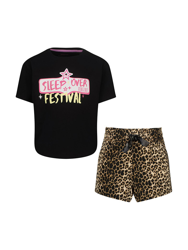 Vingino Piżama w kolorze czarno-beżowym rozmiar: 170/176