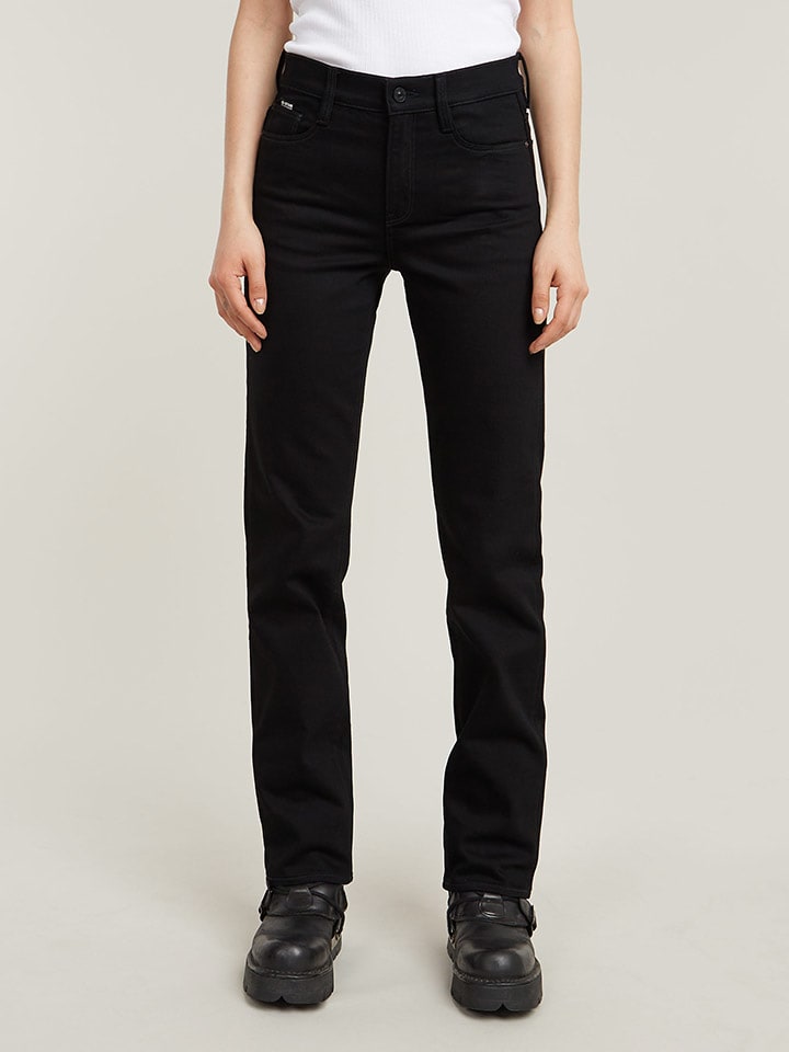 G-Star Dżinsy "Strace" - Straight fit - w kolorze czarnym rozmiar: W31/L34