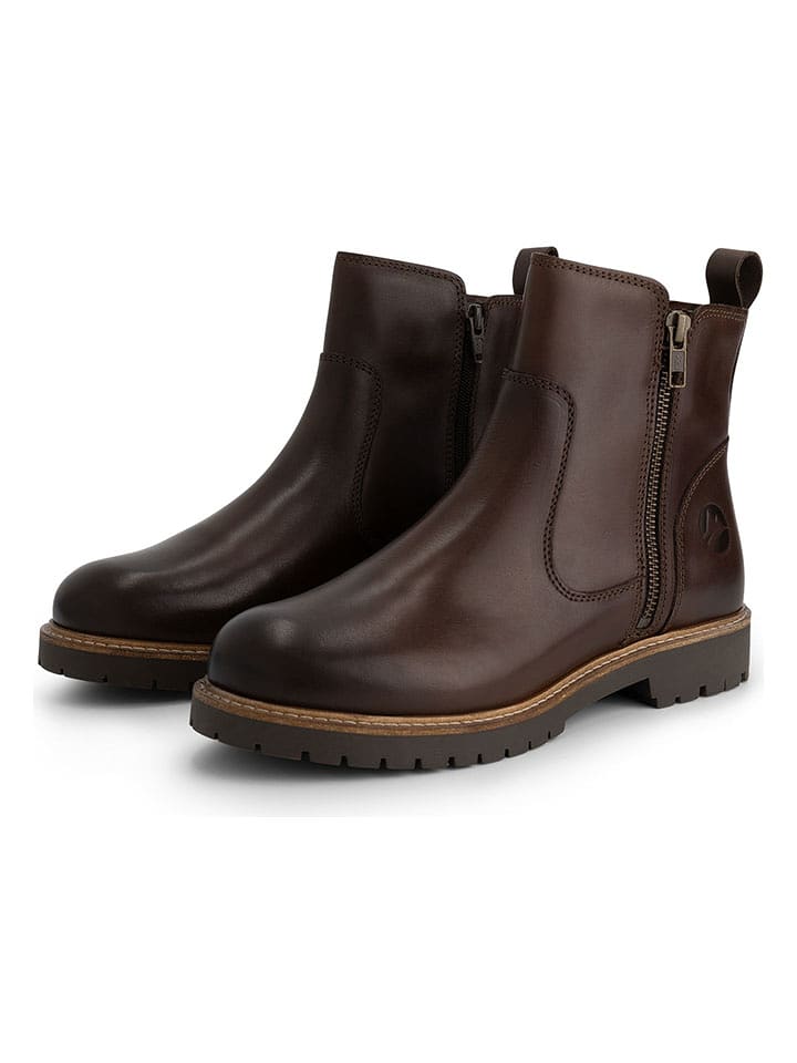 TRAVELIN' Skórzane botki w kolorze brązowym rozmiar: 37