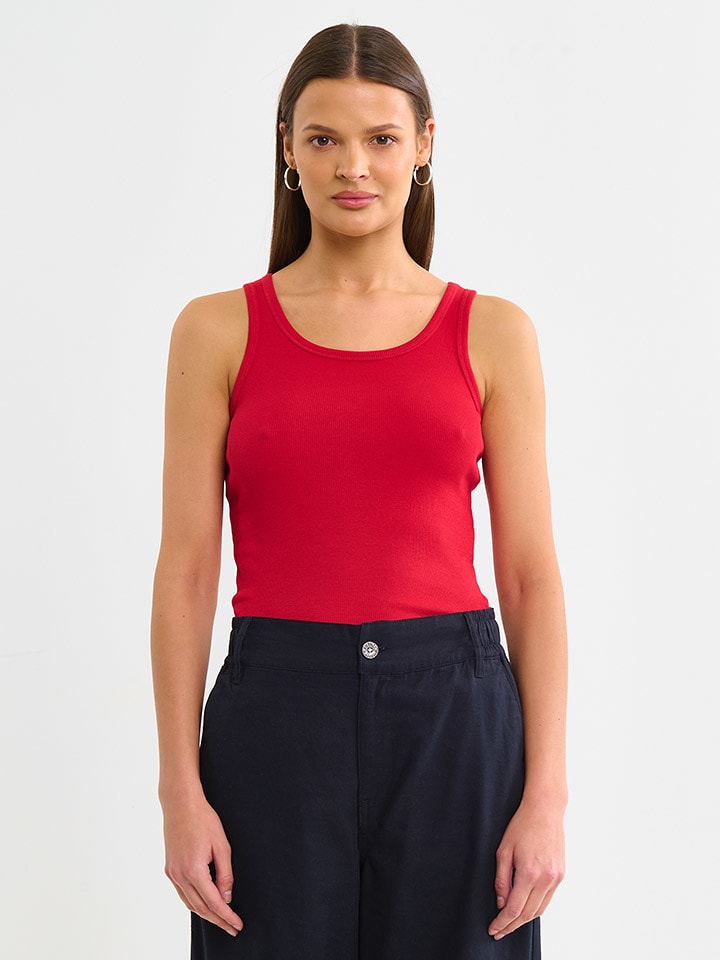 BIG STAR Top w kolorze czerwonym rozmiar: XS