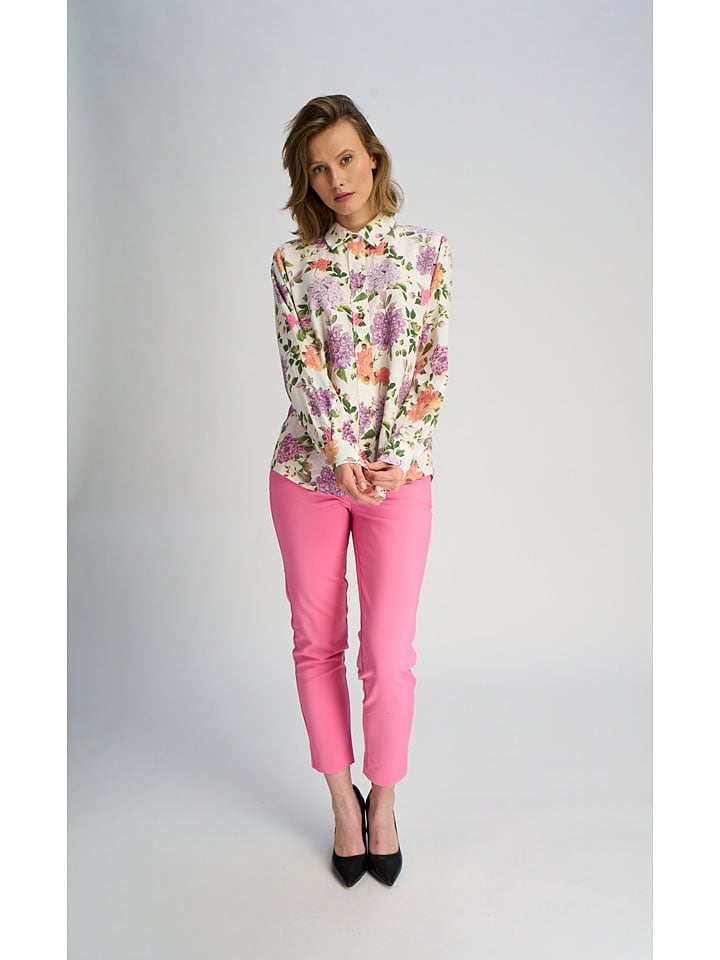 Marks & Spencer Bluzka w kolorze kremowym ze wzorem rozmiar: XL