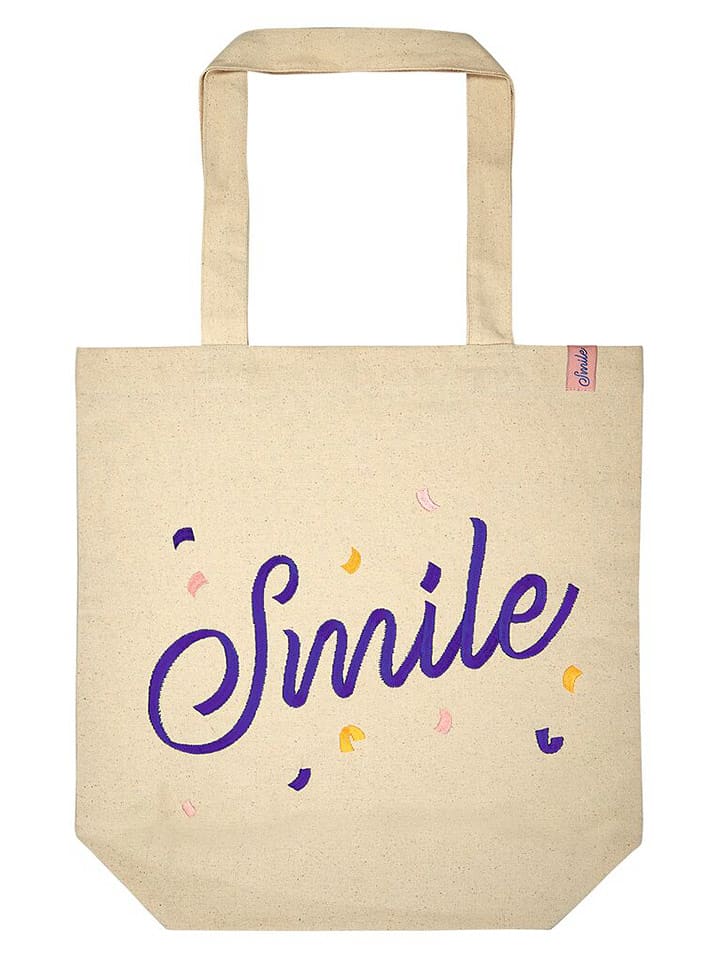moses. Shopper bag "Smile" w kolorze beżowym rozmiar: onesize