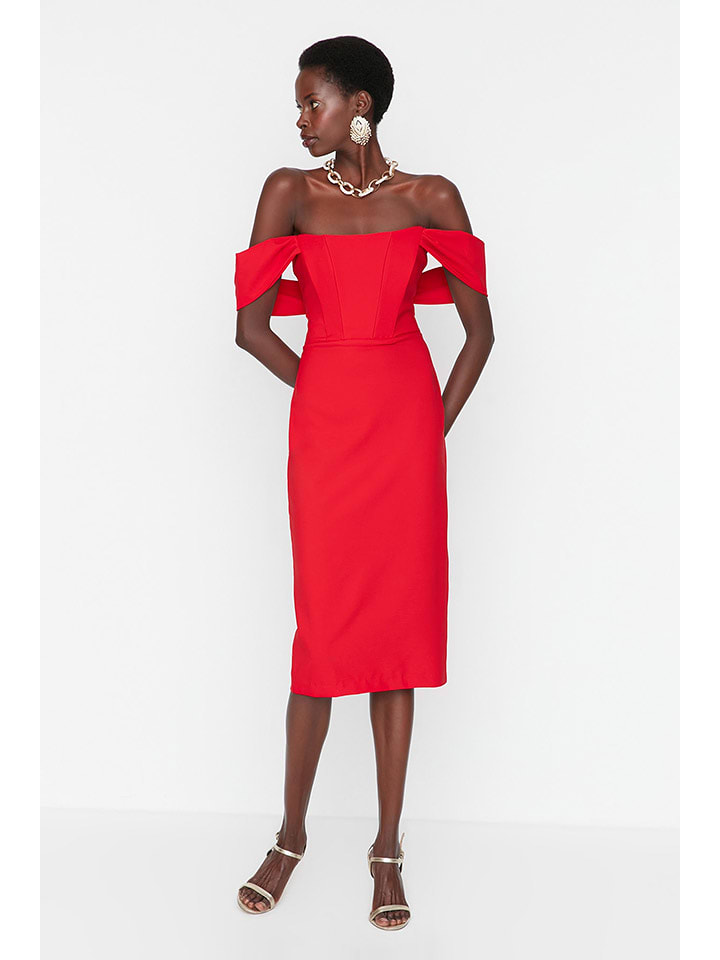 trendyol Sukienka w kolorze czerwonym rozmiar: 34