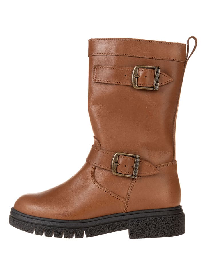 lamino Skórzane kozaki w kolorze jasnobrązowym rozmiar: 36