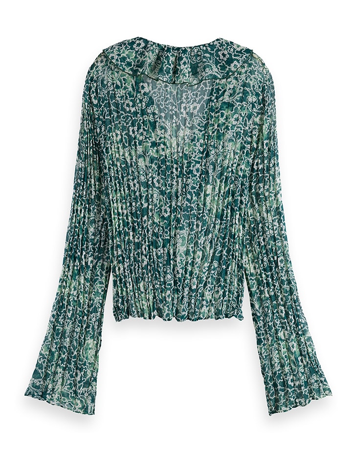 Scotch & Soda Bluzka w kolorze zielono-białym rozmiar: 38