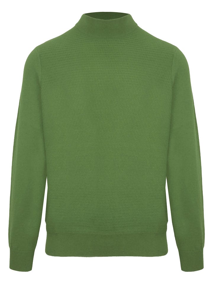 Malo Optimum Sweter "Lupetto" w kolorze zielonym rozmiar: L
