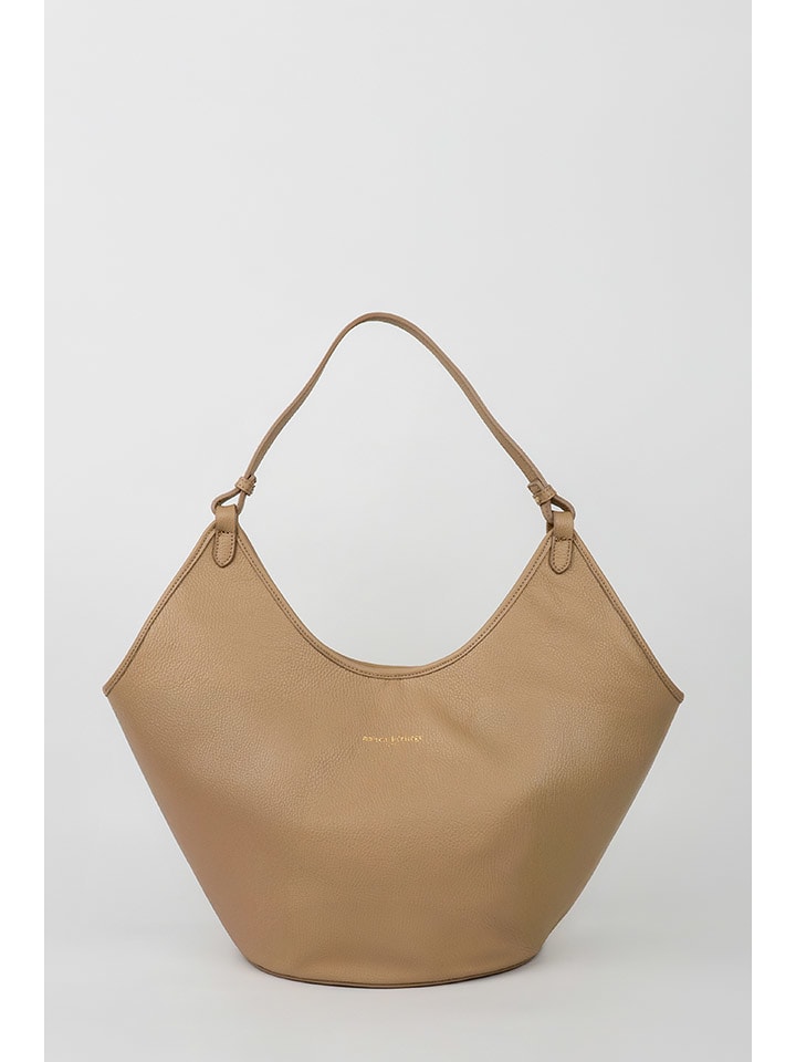 maison héritage PARIS Skórzany shopper bag "Cedro" w kolorze beżowym - 52 x 36 x 21 cm rozmiar: onesize