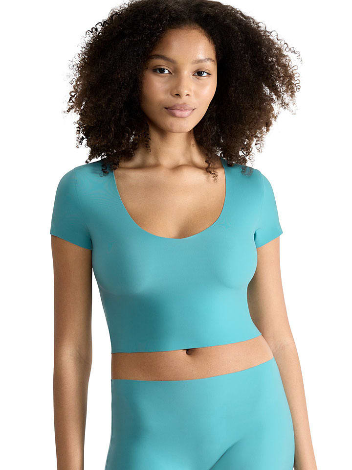 Sloggi Koszulka "Zero Feel" w kolorze turkusowym rozmiar: M