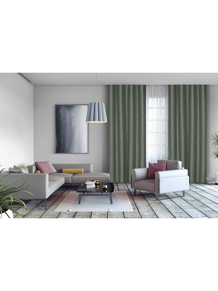 Lifa Living Zasłona "Luxe" w kolorze zielonym rozmiar: 150x260 cm