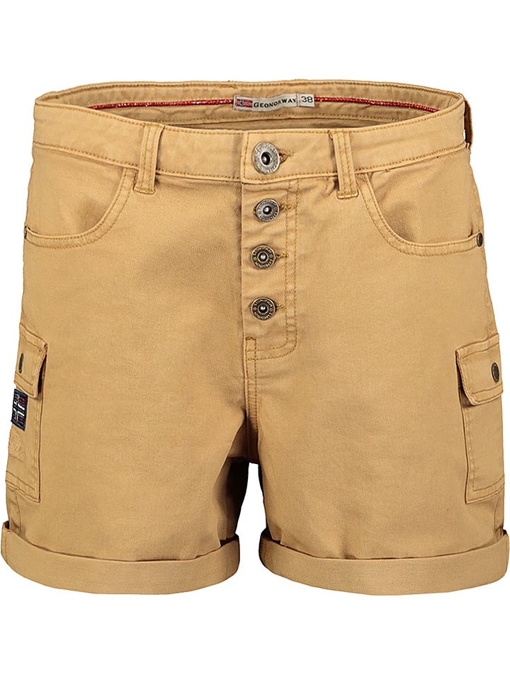 Geographical Norway Bermudy "Polla" w kolorze jasnobrązowym rozmiar: XL