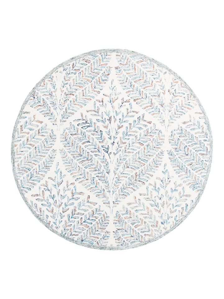 Safavieh Wełniany dywan "Capri" w kolorze niebiesko-jasnobrązowo-kremowym rozmiar: 152x152 cm