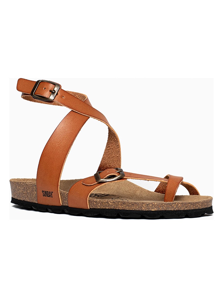 Sunbay Skórzane japonki "Sabaneta" w kolorze jasnobrązowym rozmiar: 41