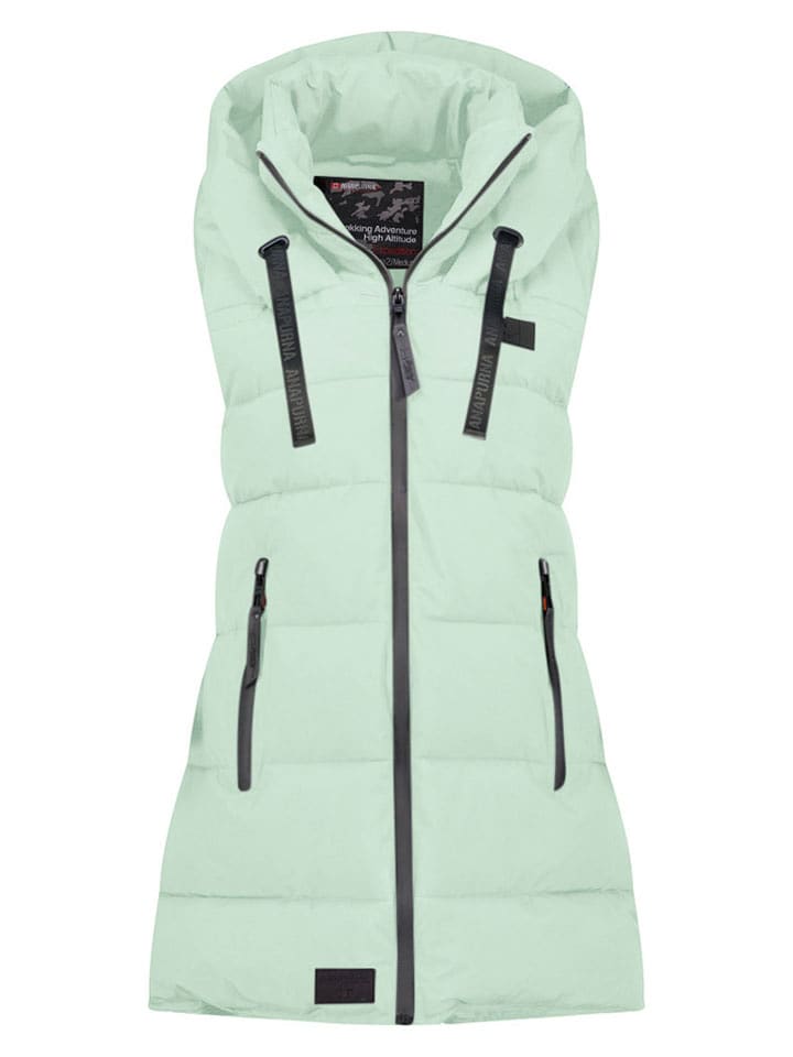 ANAPURNA Kamizelka pikowana "Dolbana" w kolorze zielonym rozmiar: XL