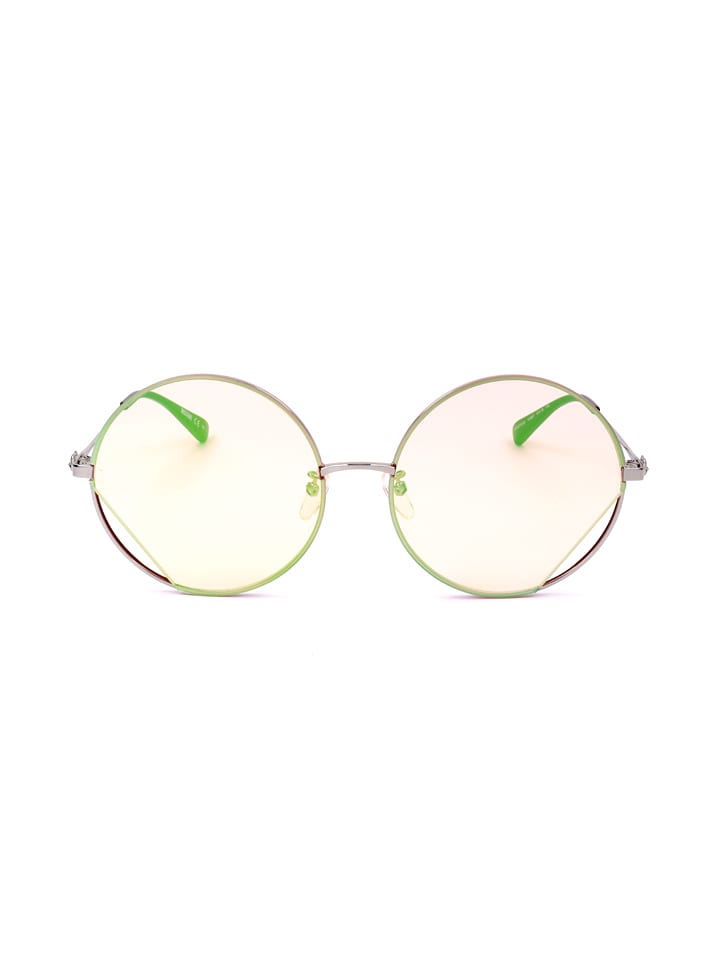 Moschino Damskie okulary przeciwsłoneczne w kolorze srebrno-żółto-jasnoróżowym rozmiar: 61