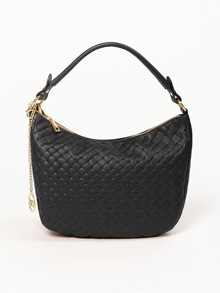 Mia Tomazzi Skórzana torebka "Cabrini" w kolorze czarnym - 28 x 20 x 8 cm rozmiar: onesize