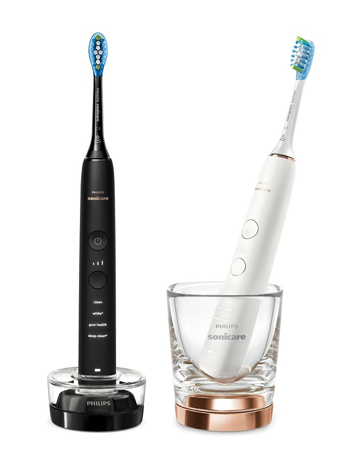 PHILIPS sonicare Szczoteczki soniczne (2 szt.) "DiamondClean 9000" w kolorze czarno-białym rozmiar: onesize