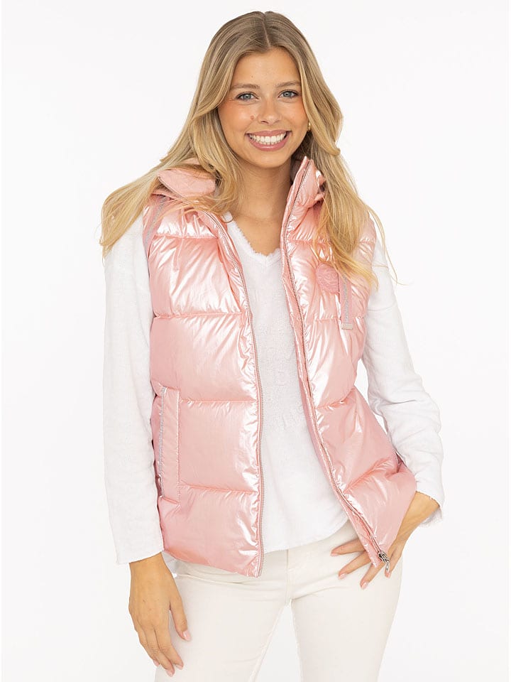 Zwillingsherz Kamizelka pikowana w kolorze jasnoróżowym rozmiar: L