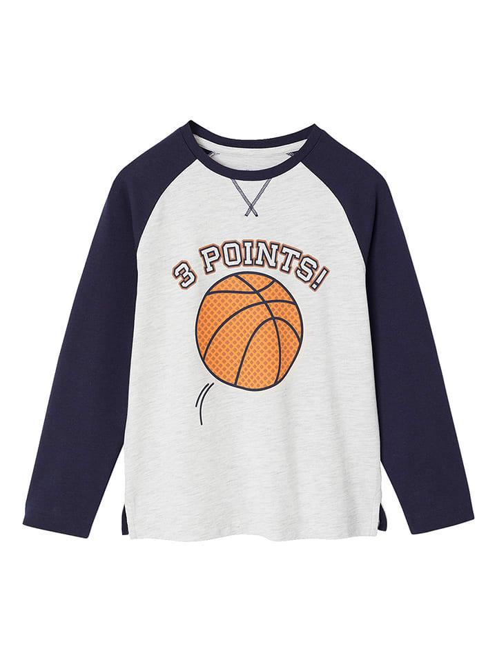 vertbaudet Koszulka w kolorze granatowo-białym rozmiar: 110