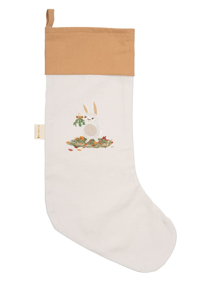 FABELAB Skarpeta świąteczna w kolorze białym rozmiar: onesize