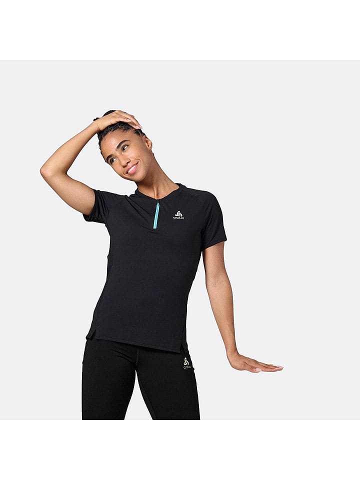 Odlo Koszulka "X-Alp" w kolorze czarnym do biegania rozmiar: S