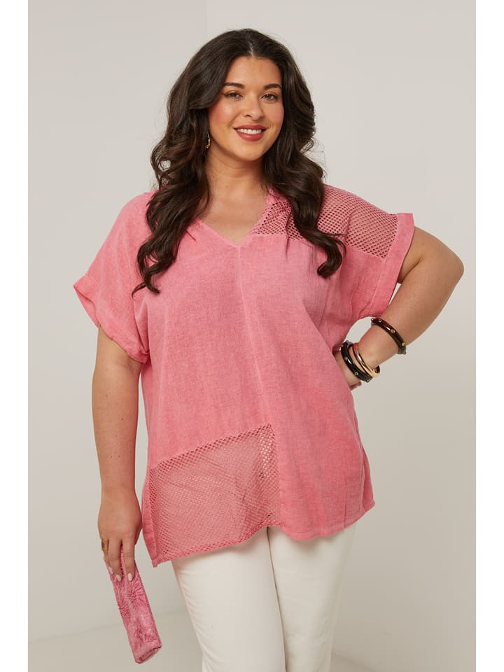 Curvy Lady Bluzka w kolorze jasnoróżowym rozmiar: 44/46