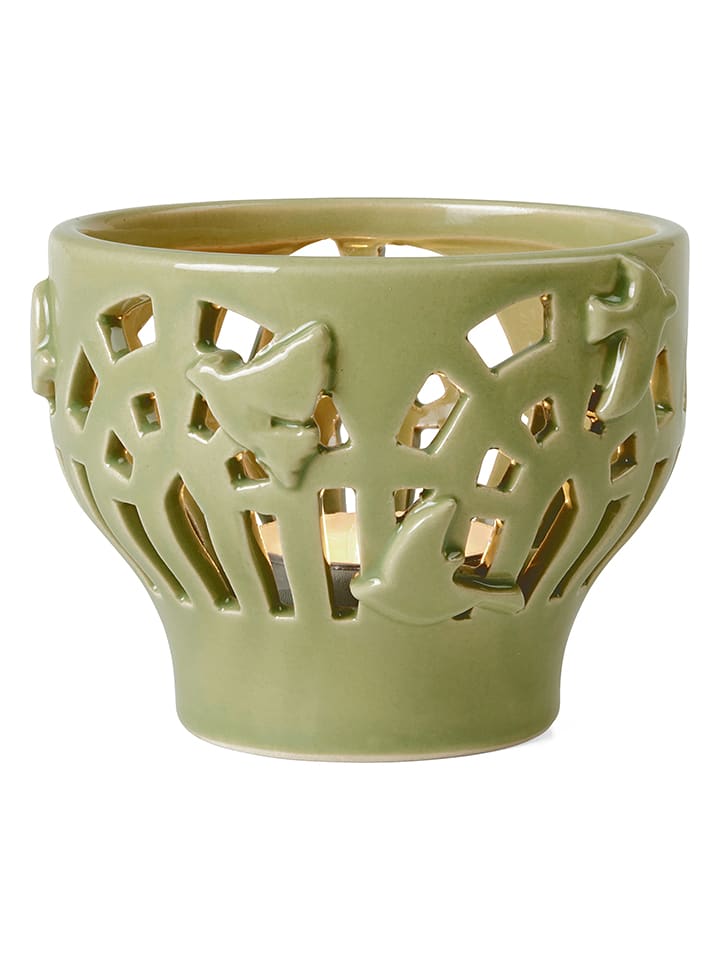 Kähler Świecznik "Orangery" w kolorze zielonym - (W)7,5 x Ø 9,5 cm rozmiar: onesize