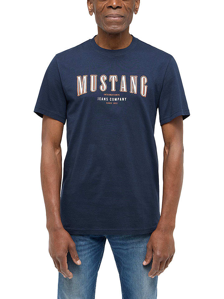 Mustang Koszulka w kolorze granatowym rozmiar: M