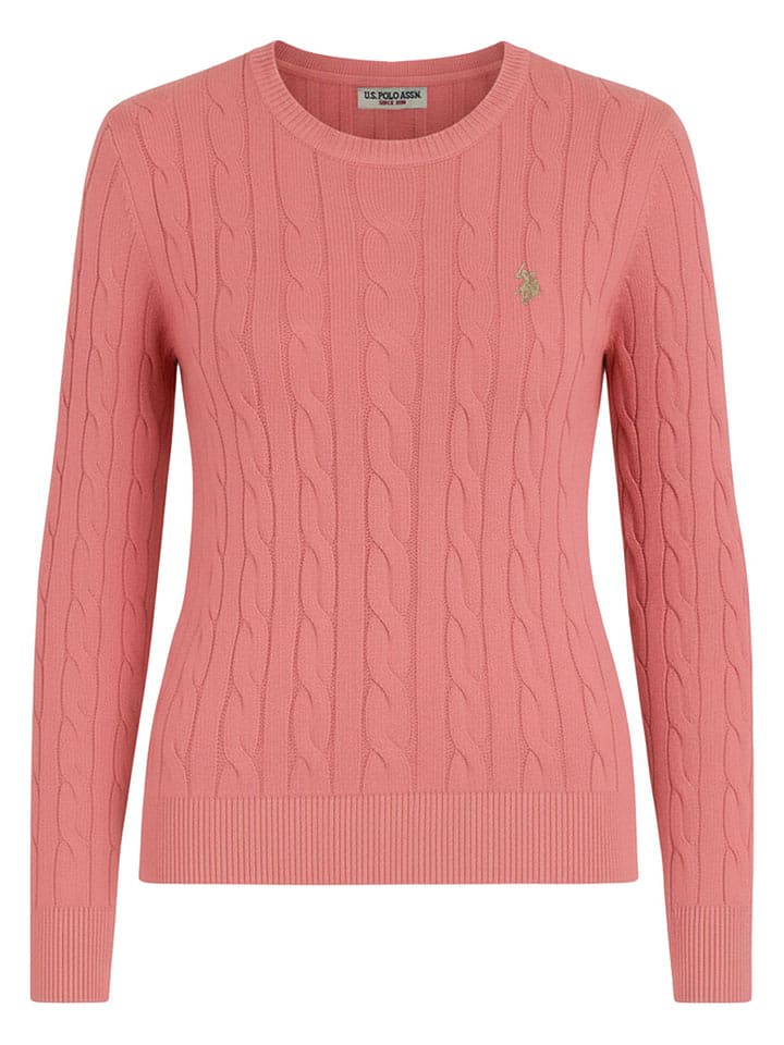U.S. Polo Assn. Sweter w kolorze jasnoróżowym rozmiar: L