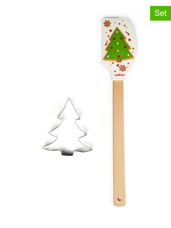 Trendy Kitchen by EXCÉLSA 2-częściowy zestaw "Wonderful Ginger" w kolorze biało-zielonym rozmiar: onesize