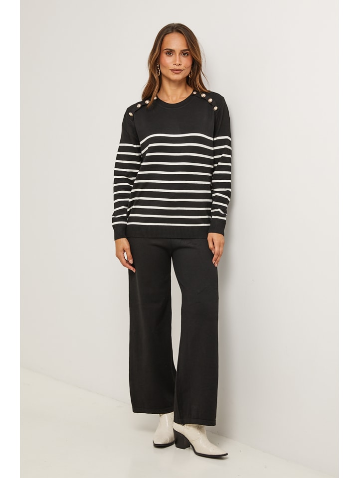 Soft Cashmere Sweter w kolorze czarno-białym rozmiar: 40/42