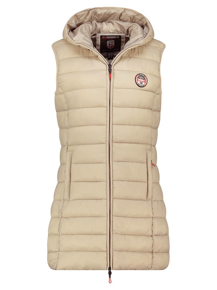 Geographical Norway Kamizelka pikowana "Vatikabadge" w kolorze beżowym rozmiar: XXL