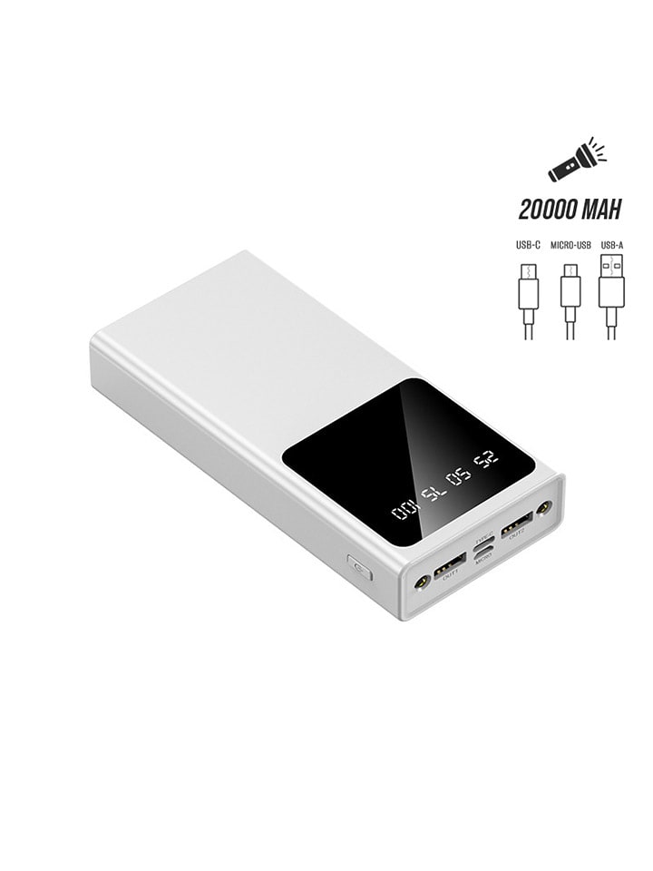 SmartCase Powerbank w kolorze białym - 20.000 mAh rozmiar: onesize