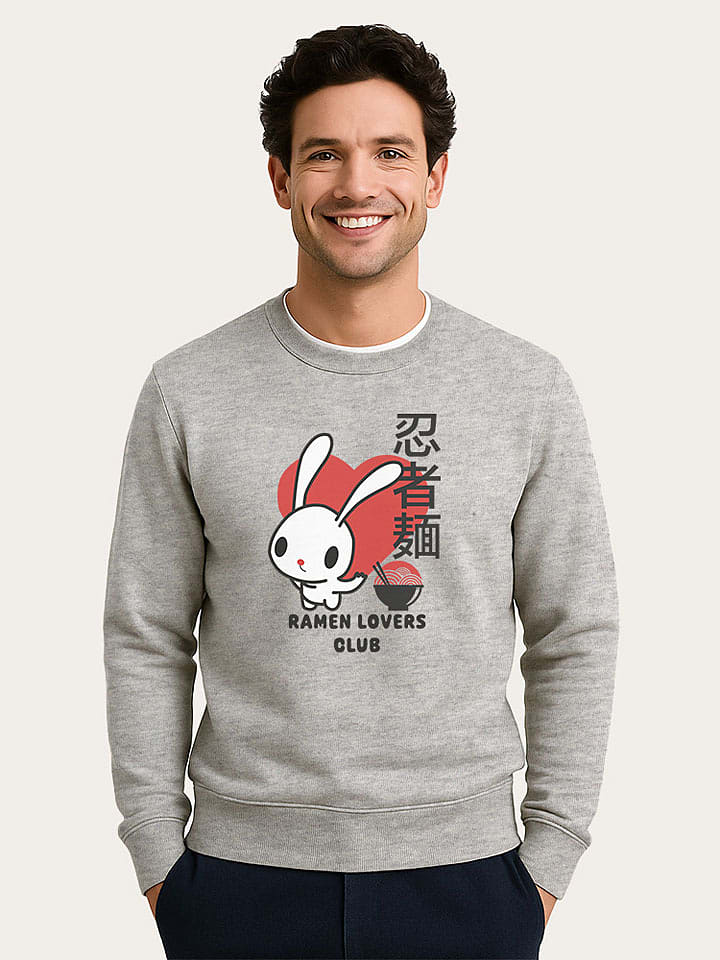 WOOOP Bluza "Torc Ramen Lovers Club Bunny" w kolorze szarym rozmiar: L