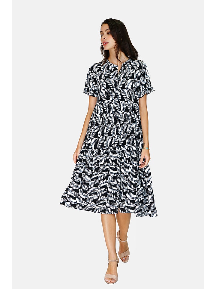 ASSUILI Sukienka w kolorze czarno-białym rozmiar: 36