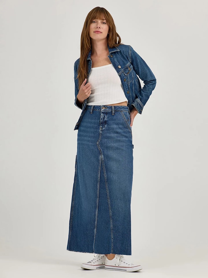 Lee Spódnica dżinsowa w kolorze niebieskim rozmiar: W28