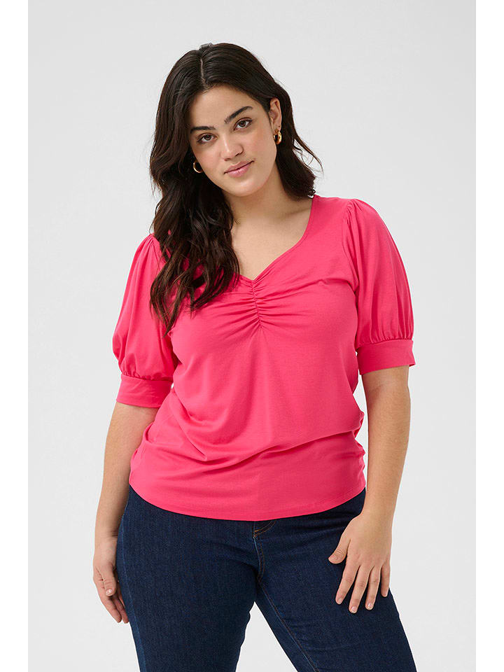 Kaffe Koszulka w kolorze różowym rozmiar: M