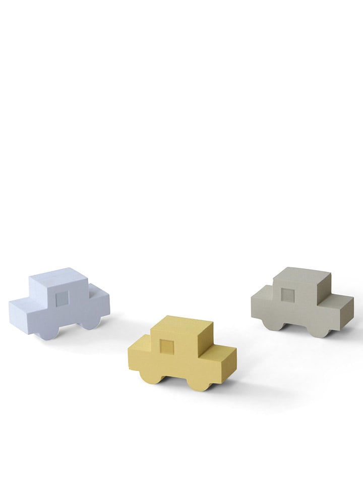 bObles Samochody zabawkowe "Stockholm" w kolorze błękitnym, jasnoszarym i zielonym - 0+ rozmiar: onesize