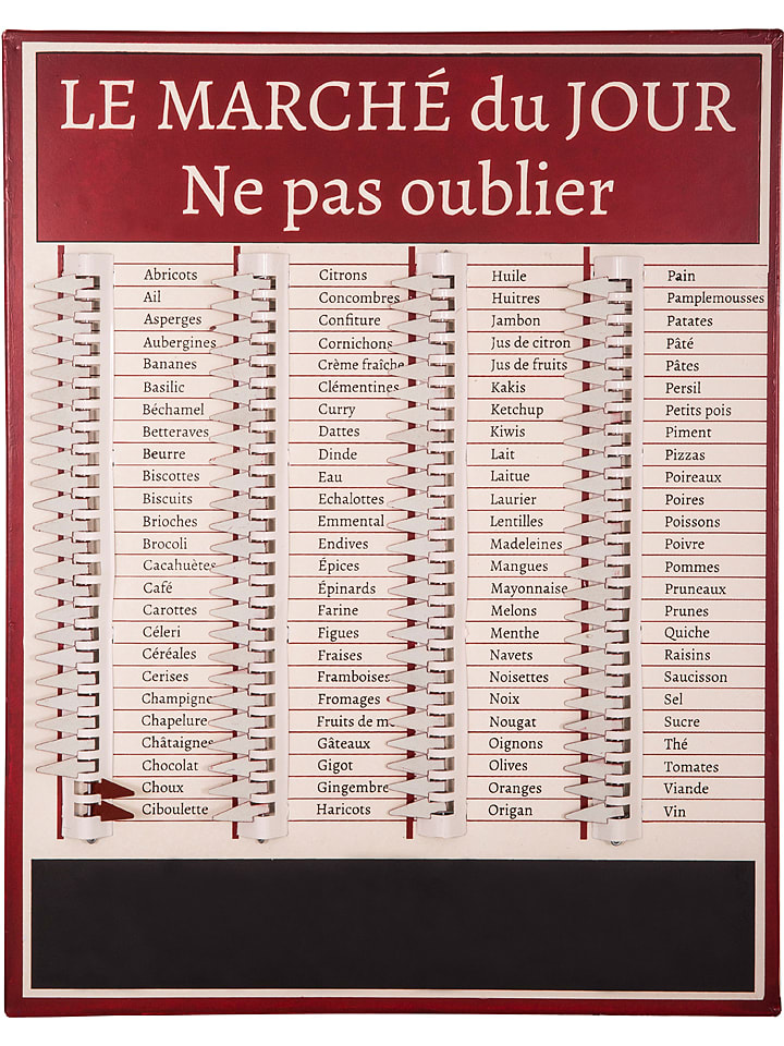 Anticline Lista zakupów w kolorze biało-czerwonym - 35 x 45 cm rozmiar: onesize