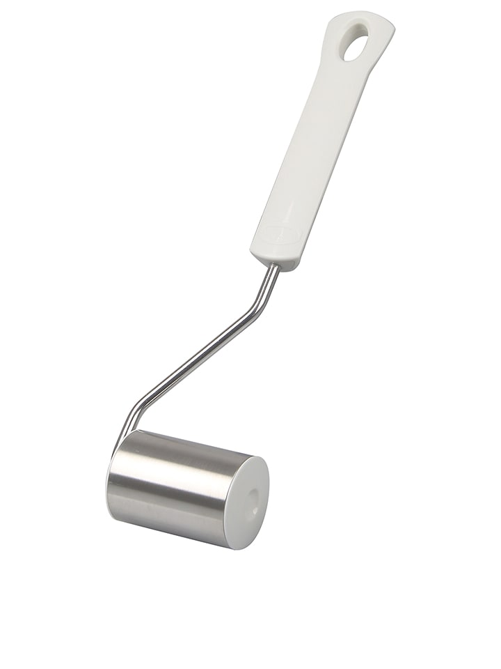 Dr. Oetker Wałek kuchenny w kolorze srebrno-białym - dł. 22 cm rozmiar: onesize