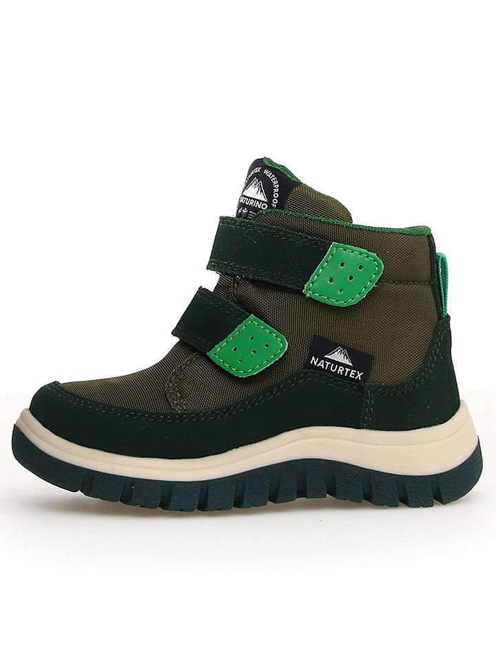 Naturino Botki zimowe "Pile" w kolorze zielono-oliwkowym rozmiar: 29