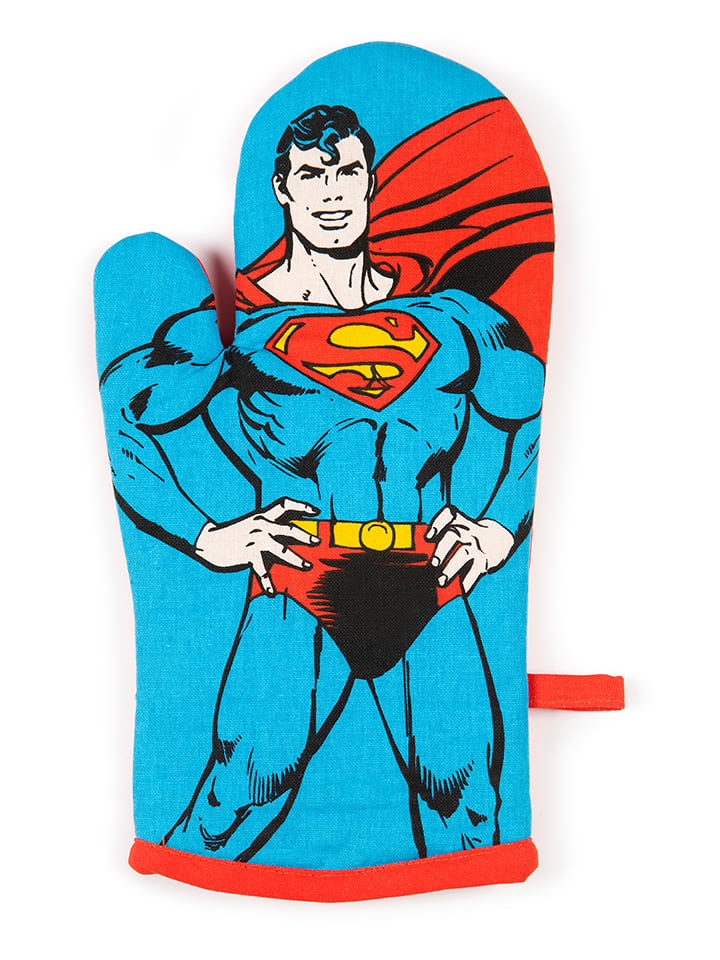 Trendy Kitchen by EXCÉLSA Rękawica kuchenna "Supereroi" w kolorze błękitno-czerwonym - 32 x 18 cm rozmiar: onesize