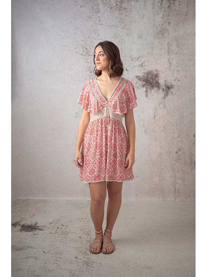 Lula Natura Sukienka w kolorze kremowo-różowym rozmiar: onesize