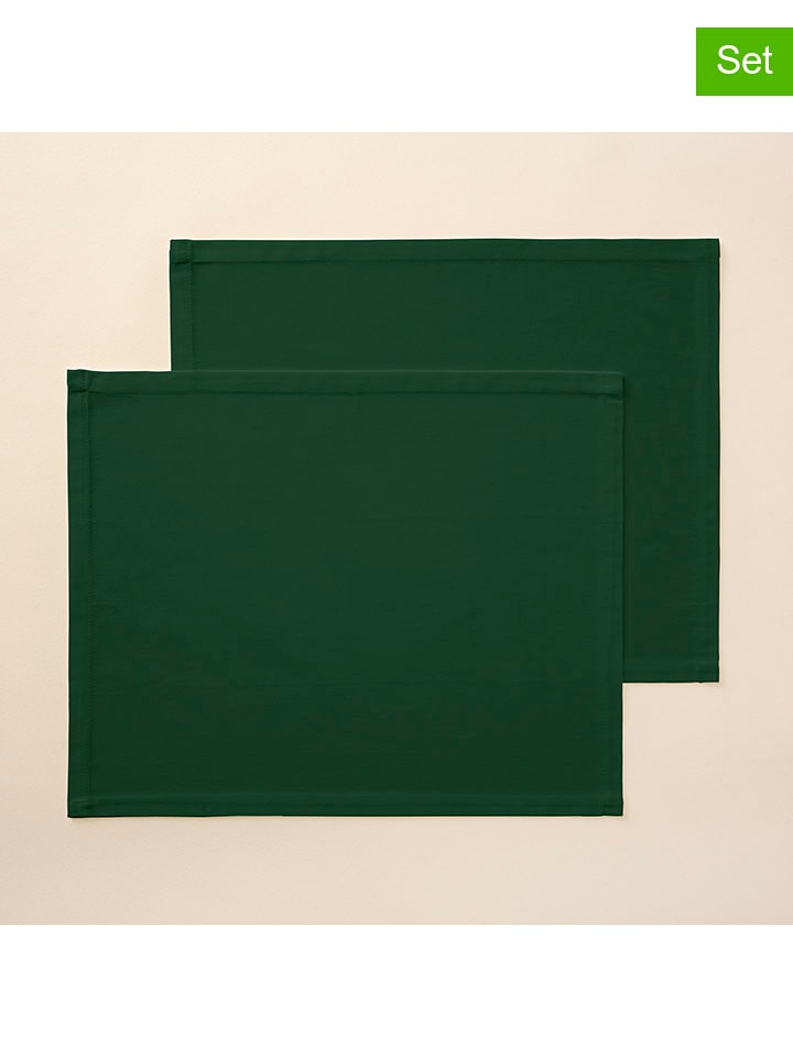 Mint Rugs Podkładki stołowe (2 szt.) "Christmas" w kolorze zielonym - 50 x 40 cm rozmiar: 50x40 cm