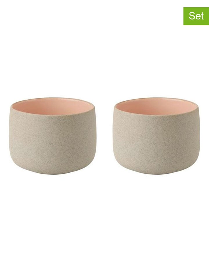 Stelton Kubki (2 szt.) "Emma" w kolorze beżowo-jasnoróżowym - 150 ml rozmiar: onesize