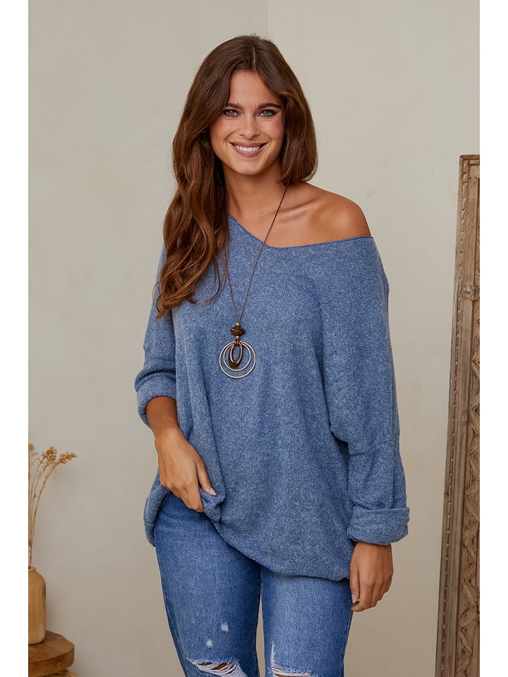 Joséfine Sweter "Palomar" w kolorze niebieskim rozmiar: L