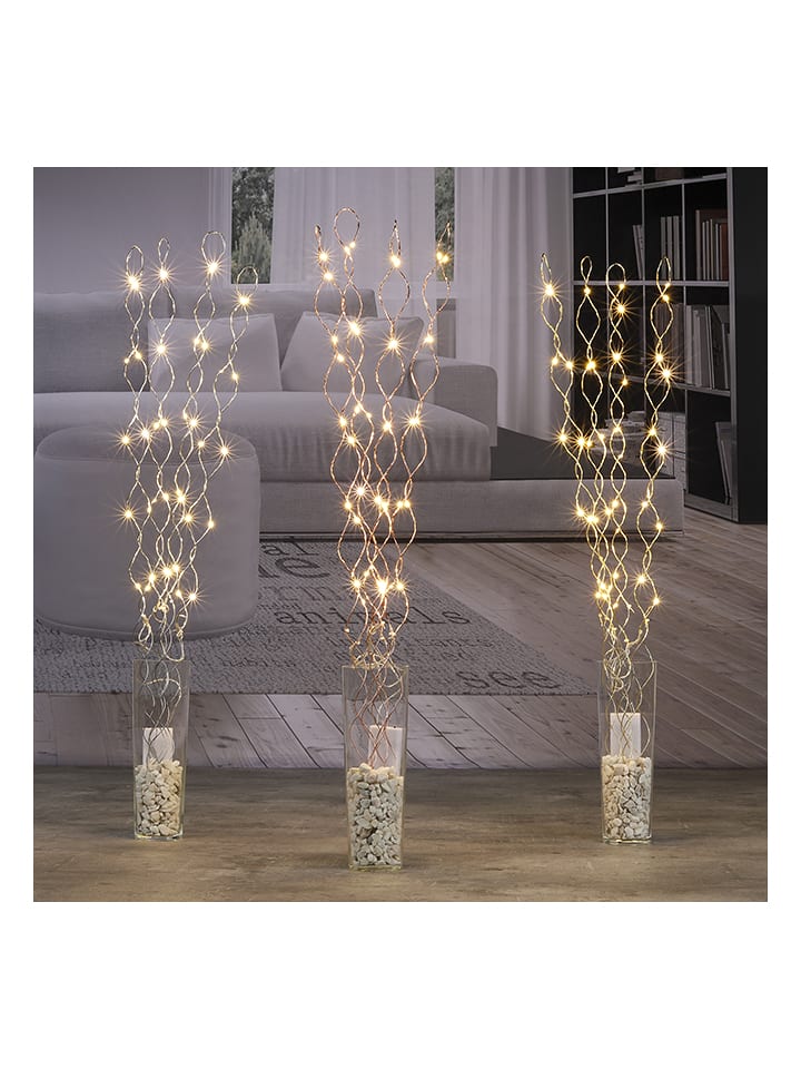 Profiline Dekoracyjne gałązki LED w kolorze srebrno-złoto-miedzianym - wys. 90 cm rozmiar: onesize