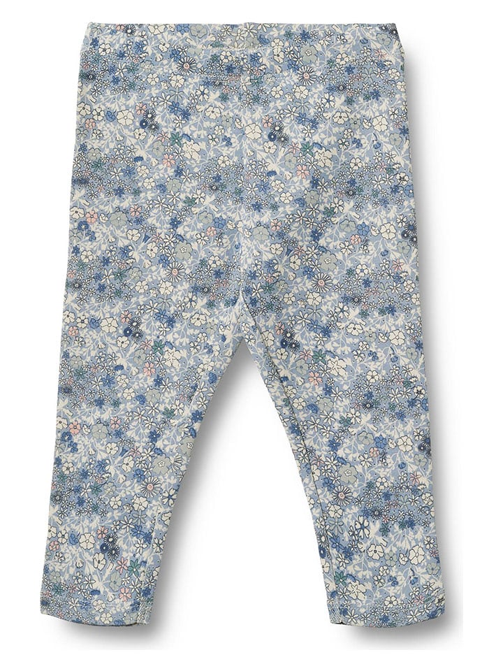 Wheat Legginsy "Jules" w kolorze błękitno-biało-jasnoróżowym rozmiar: 80