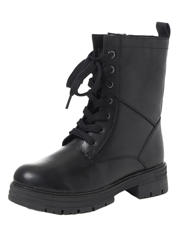 Marco Tozzi Skórzane botki w kolorze czarnym rozmiar: 39