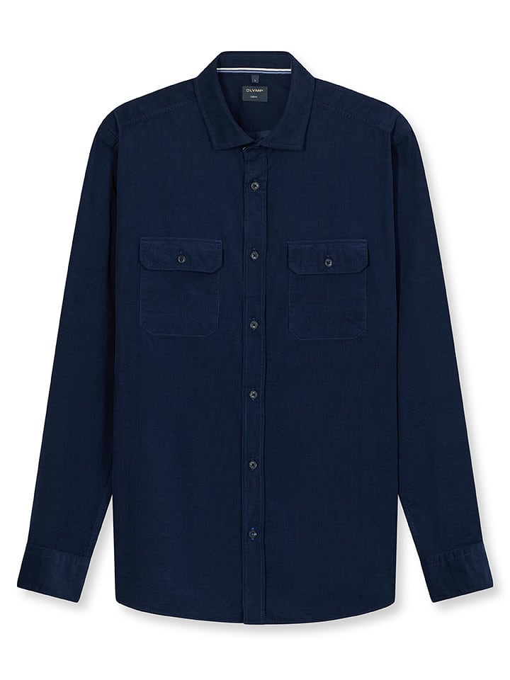 OLYMP Koszula "Casual" - Regular fit - w kolorze granatowym rozmiar: XL